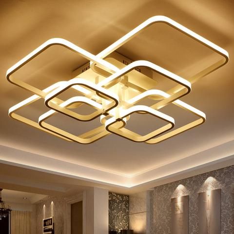 Square Circel Rings Chandelier Led Ceiling Lamp Crystal Hanging Chand Modern Lamps House Design Lights - Large Led Ceiling Light Fixtures Square Circel Rings Chandelier Led Ceiling Lamp Crystal Hanging Chand Modern Lamps House Design Lights - Large Led Ceiling Light Fixtures