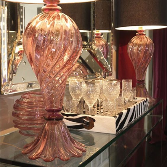 ABAJUR MURANO TURIM GOLD COM OURO