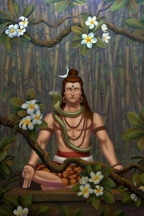Buy Lord Shiva in Meditation A Handpainted Painting on Canvas Online in India - Etsy