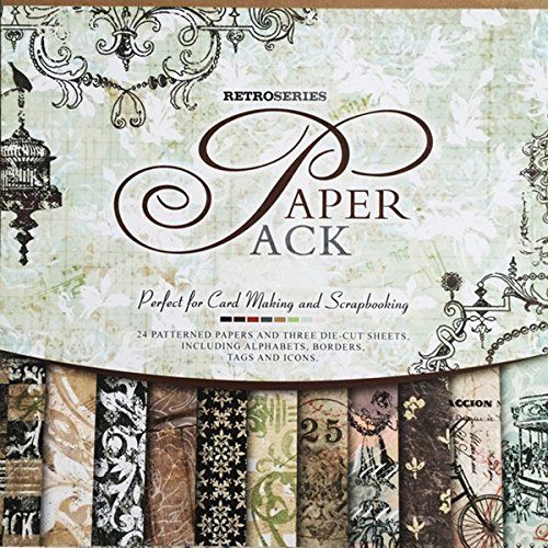 12x Scrapbooking Pads Adhesive Vintage Paper Origami Background Card DIY Craft