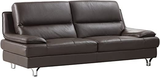 American Eagle Furniture Harrison Modern Leather Living Room Sofa With Pillow Top Armrests 83 Qu Living Room Leather Sofa, American Eagle Furniture Leather Sofa