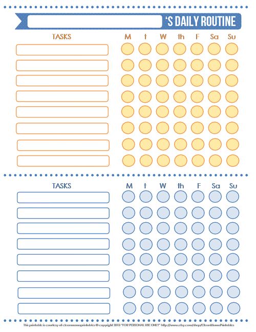 daily tasks checklist