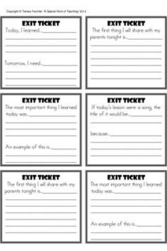 5 Ways To Help Primary Students Apply Reading Strategies Independently - Exit Ticket Template 5 Ways To Help Primary Students Apply Reading Strategies Independently - Exit Ticket Template