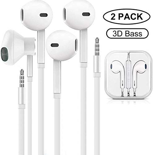 Mopidick 3 5mm In Ear Wired Noise Cancellation Earbuds Earphones Headphones With Remote Micphone Compatible With Iphone 6s Plus 6 5s 5c Pad S10 Android All 3 Earbuds Headphones Ear Sound