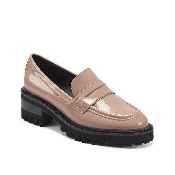 Aerosoles-Randi Loafer Give a retro charm to your preppy look with the Randi loafer from Aerosoles. This sleek loafer flaunts a classic silhouette with padded footbed for underfoot cushioning, chunky stacked heel for modern appeal and a sturdy rubber lug outsole for enhanced grip and traction.