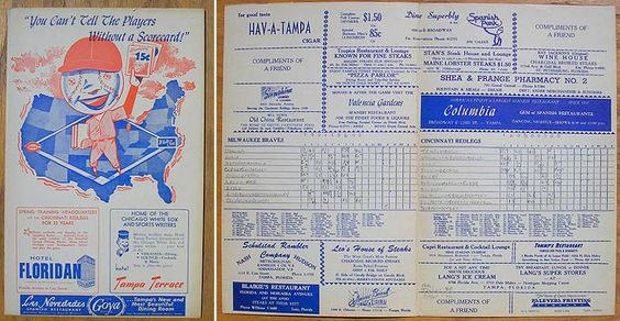 Braves v Redlegs 1958 Baseball Scorecards Pinterest - baseball scoresheet Braves v Redlegs 1958 Baseball Scorecards Pinterest - baseball scoresheet