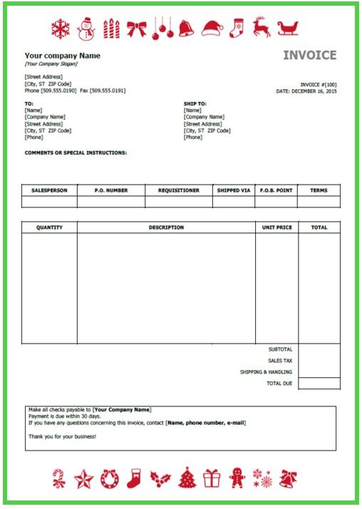 Download Our Special Christmas Invoice! - completely free to - email invoices Download Our Special Christmas Invoice! - completely free to - email invoices