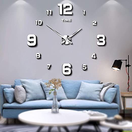 Mintime Modern Frameless Diy Wall Clock Large 3d Watch Mirror Numbers For Home Office Decorations Unique Clocks - Large Diy 3d Wall Clock Mintime Modern Frameless Diy Wall Clock Large 3d Watch Mirror Numbers For Home Office Decorations Unique Clocks - Large Diy 3d Wall Clock