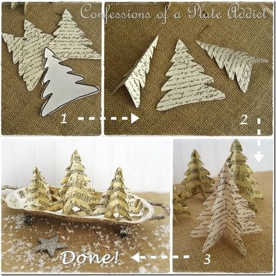 12 Christmas decoration crafts for book lovers. There are tons of Christmas decoration ideas in this list!