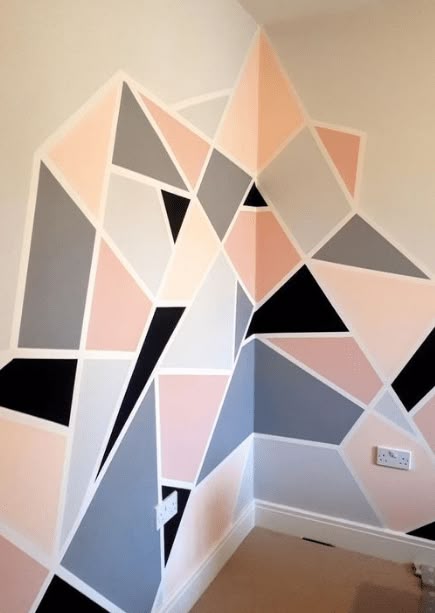 25 Diy Tape Mural Wall Art Paint Ideas Room Painting Designs - How To Tape Walls For Painting Triangles 25 Diy Tape Mural Wall Art Paint Ideas Room Painting Designs - How To Tape Walls For Painting Triangles
