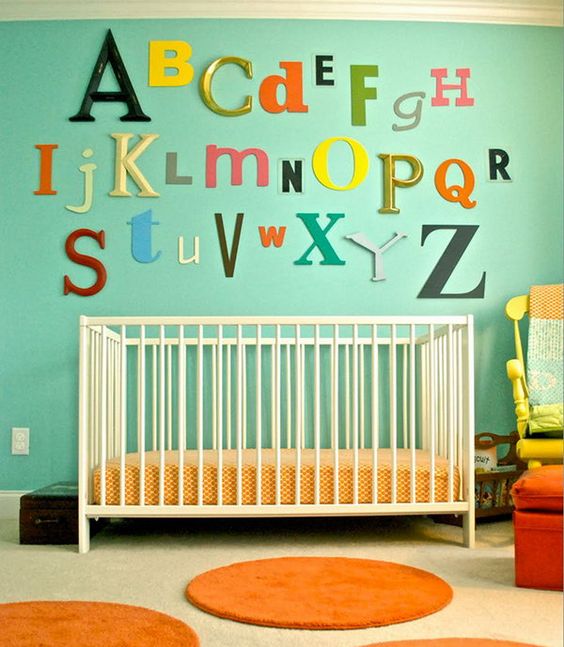 alphabet mural