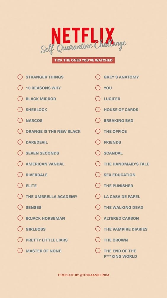 Netflix Series challenge Instagram Story Template