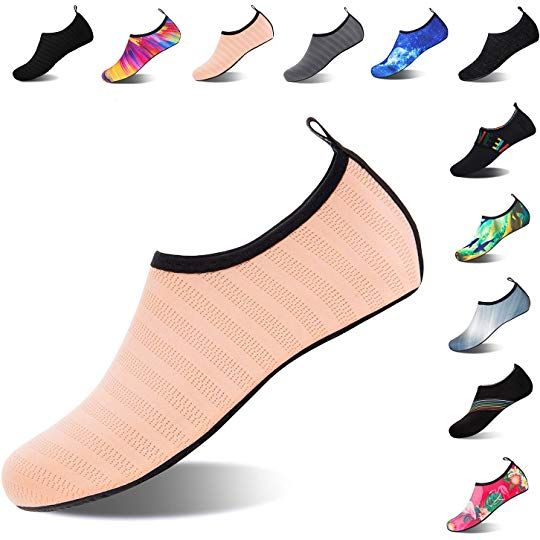GELANBOO Women Men Water Shoes Barefoot Quick-Dry Slip-on Aqua Socks for Yoga Beach Swim Surf Exercise