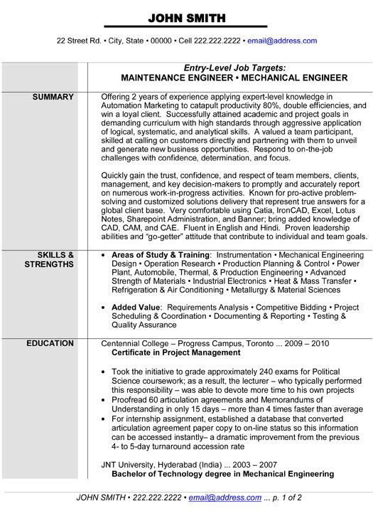 10 best Best Mechanical Engineer Resume Templates \ Samples images - maintenance technician resume 10 best Best Mechanical Engineer Resume Templates \ Samples images - maintenance technician resume