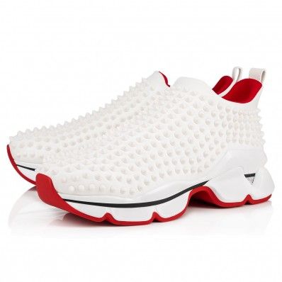 Christian Louboutin Sneakers - Spike Sock Homme 30mm Blanc/Snow ... Christian Louboutin Sneakers - Spike Sock Homme 30mm Blanc/Snow ...