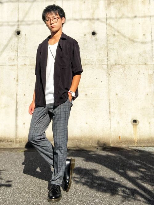 りゅうくん Wegoのシャツ ブラウスを使ったコーディネート Wear ブラウス シャツ チェックパンツ ファッション りゅうくん Wegoのシャツ ブラウスを使ったコーディネート Wear ブラウス シャツ チェックパンツ ファッション
