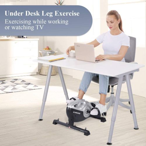 Maxkare Stationary Magnetic Mini Exercise Bike With Lcd Monitor Peddler Under Desk For Arm And Biking Workout Bikes Mini Exercise Bike, Does An Under Desk Bike Work