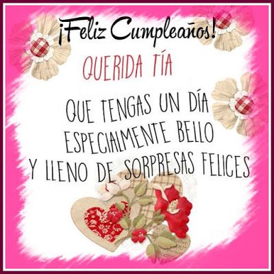 Pin En Feliz Cumple Tia
