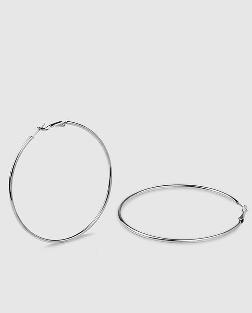 Pendientes Vidal Vidal Ready To Wear De Aro Plateados Pendientes De Aro Plateados Aros Pendientes De Aro