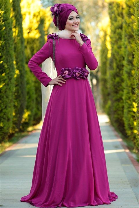 Hila Abiye Fusya Lfz214 Bahyezen Elbise The Dress Victorian Elbiseler
