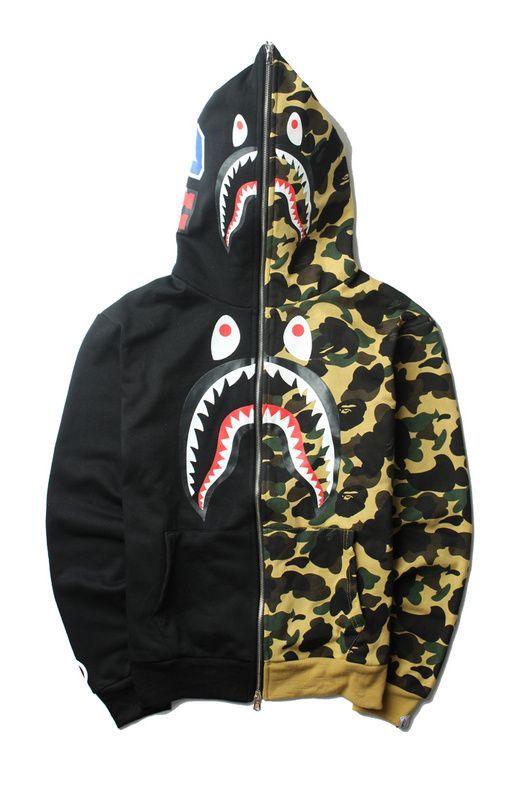 Fashion New A Bathing Ape Gold Head BAPE Round Neck Hoodie Unisex Casual Sweats