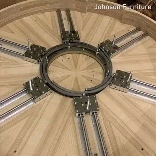 Mechanism Of An Expanding Table Georgejohnsonfurniture Expandingtable Diningtable Exp Inventions Chair Woodworking Plans Furniture Design Wooden Furniture Design, Expanding Round Table Mechanism