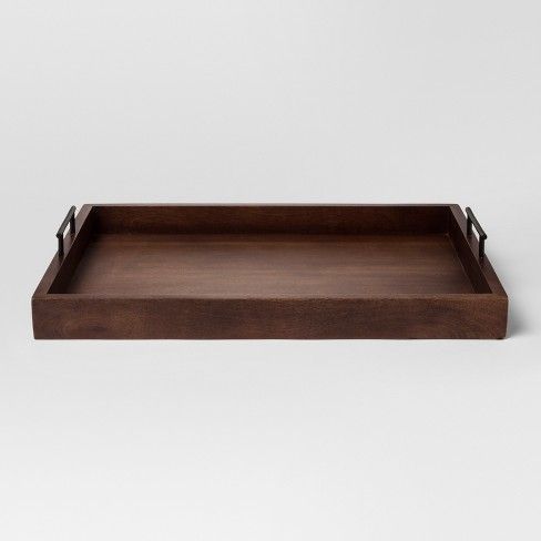 Wood Tray With Metal Handles Extra Large Walnut Project 62 Target - Large Coffee Table Tray Target Wood Tray With Metal Handles Extra Large Walnut Project 62 Target - Large Coffee Table Tray Target