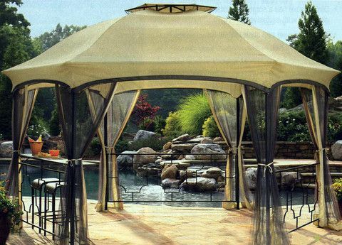 Dawson Hexagonal Gazebo Replacement Canopy High Grade - Garden Oasis Screen House Dawson Hexagonal Gazebo Replacement Canopy High Grade - Garden Oasis Screen House