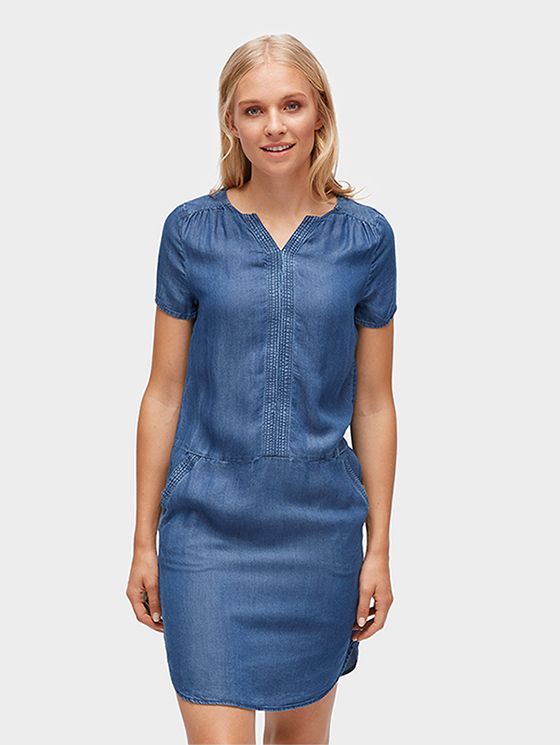 939 Denim Dress Dress Tom Tailor Jeans Ladies Size 34 to 46 Blue New