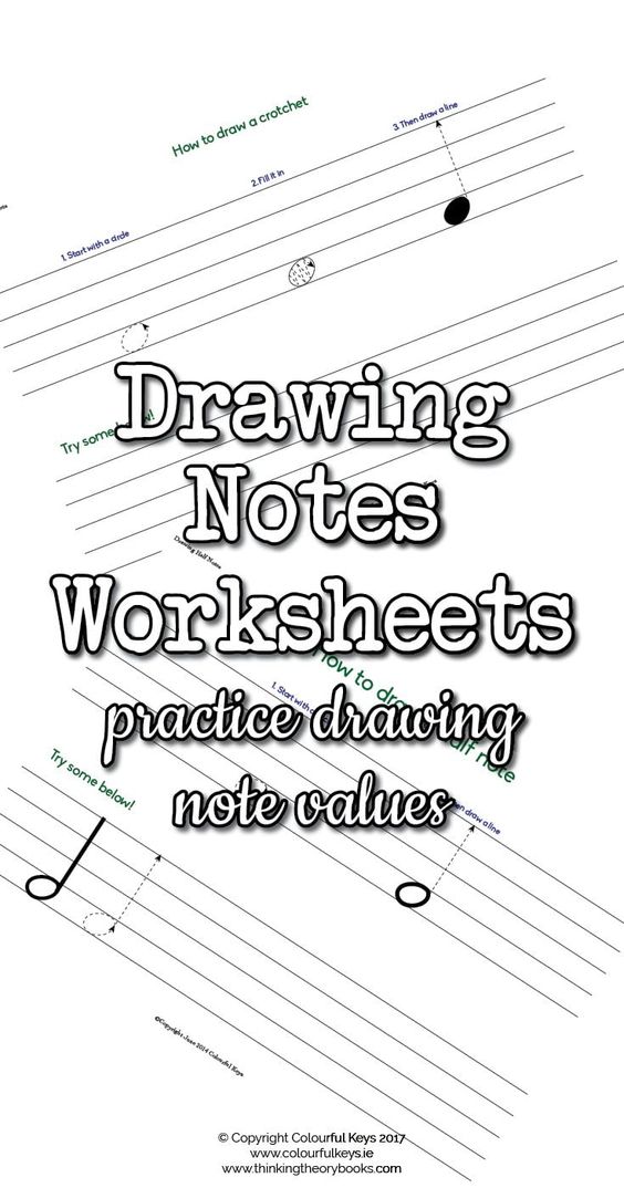 Drawing Half Notes & Quarter Notes (Crotchets & Minims) – Colourful Keys