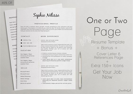 Professional Resume Template by CreativeLab on @creativemarket - where to print resume Professional Resume Template by CreativeLab on @creativemarket - where to print resume