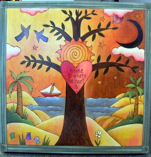 Sticks Plaque Plq020 Home Sweet Home At Smith Galleries Folk Art Painting Mexican Paintings Art