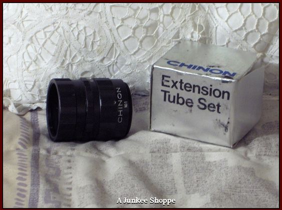 CHINON 35mm Camera Extension Screw On Tube Set 1 and 2 Used Photography Tool HP 3502 http://ajunkeeshoppe.blogspot.com/