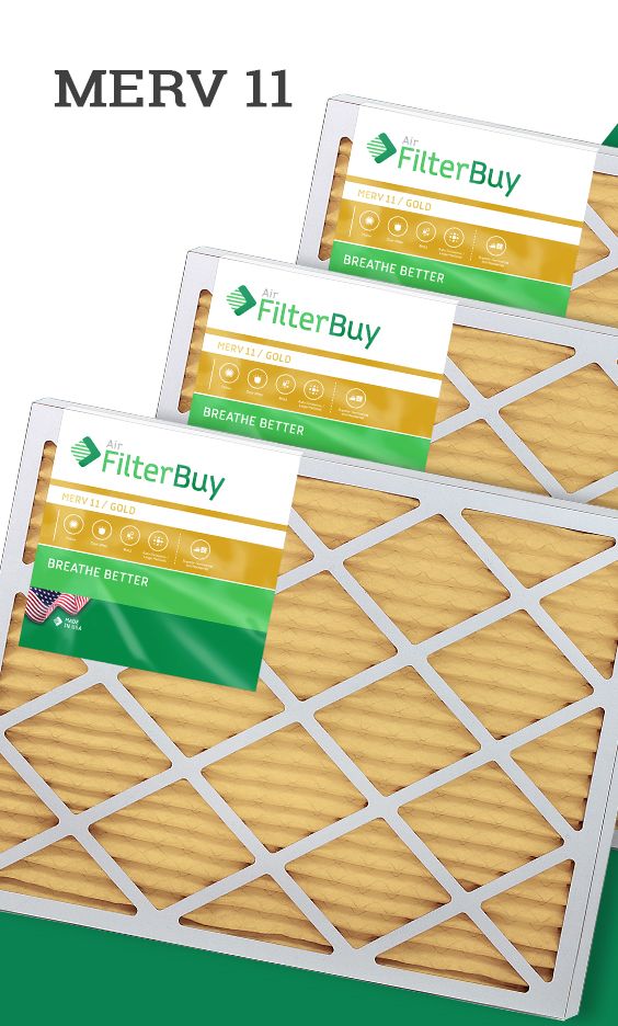 FilterBuy 16x25x4 Pleated HVAC AC Furnace Air Filter AFB Gold MERV 11 FilterBuy 16x25x4 Pleated HVAC AC Furnace Air Filter AFB Gold MERV 11