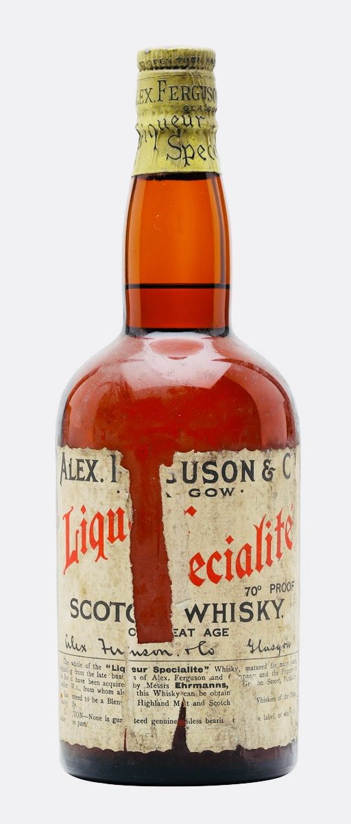 Alex Ferguson Bot 1930s Scotland Booze Drink Malt Whisky Whisky