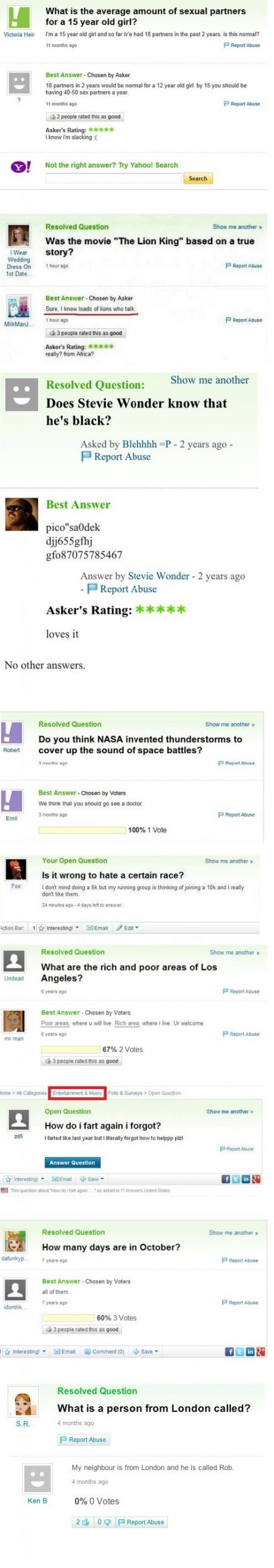 Funny Yahoo Answers