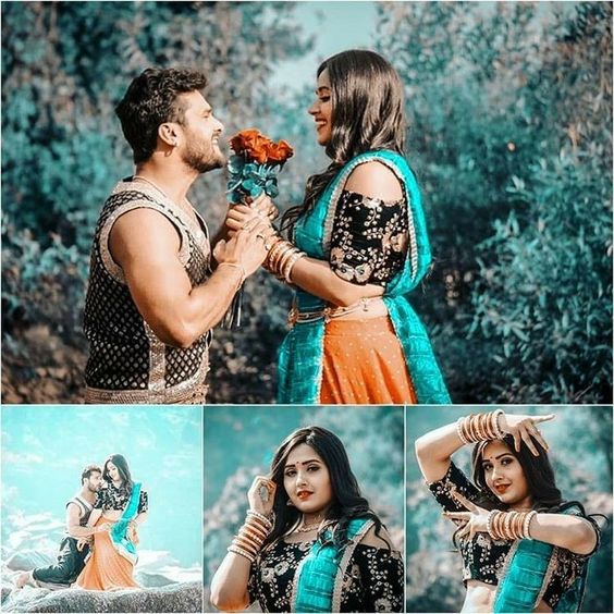 Khesari lal and Kajal raghwani love stutas photo ll bhojpuri photo shoot