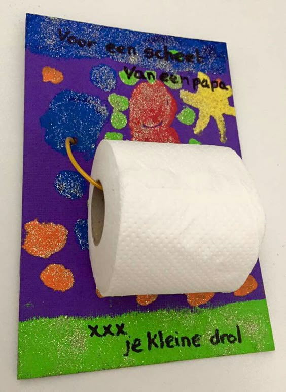 toiletrolhouder voor vaderdag schilderen