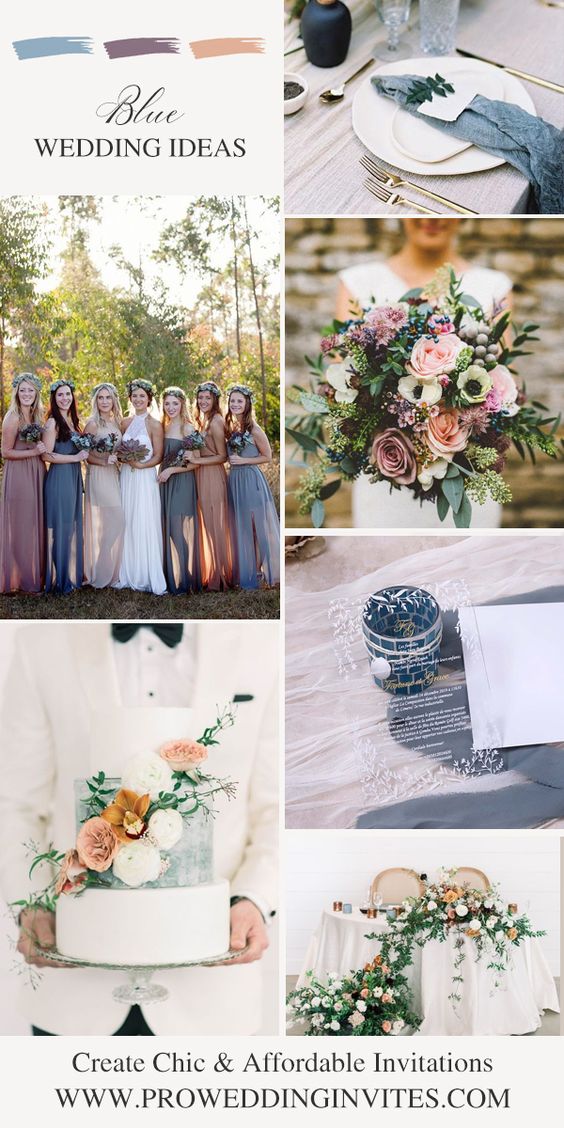 Adorable Shades of Blue Wedding Color Ideas for 2021