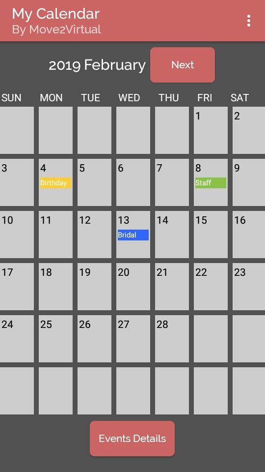 Manual Calendar App Kodular
