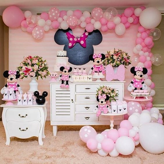 Fiesta De Minnie Mouse Rosa Dulce Decoracion Fiesta De Minnie Minnie Cumpleaños De Minnie Mouse
