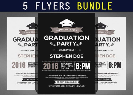 graduation flyers examples