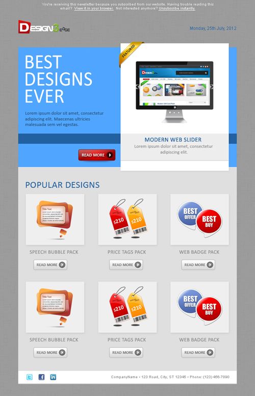 email template design