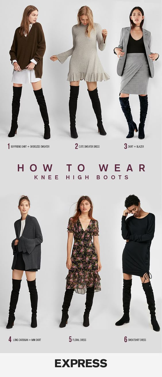 6 chic ways to wear over the knee boots this winter.