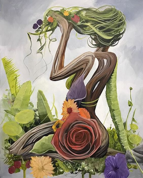 Brian Kirhagis. "Surreal Portraits Celebrate 'Mother Earth' With Women Made Out of Nature." 😍💗