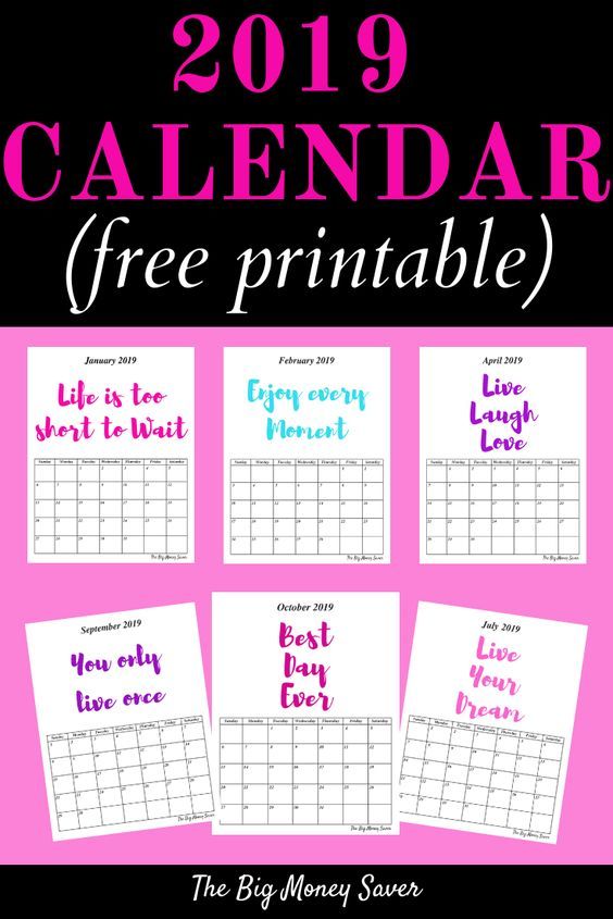Free Printable 2019 Calendar Fill It Up With Bill Due Dates Free Printable 2019 Calendar Fill It Up With Bill Due Dates