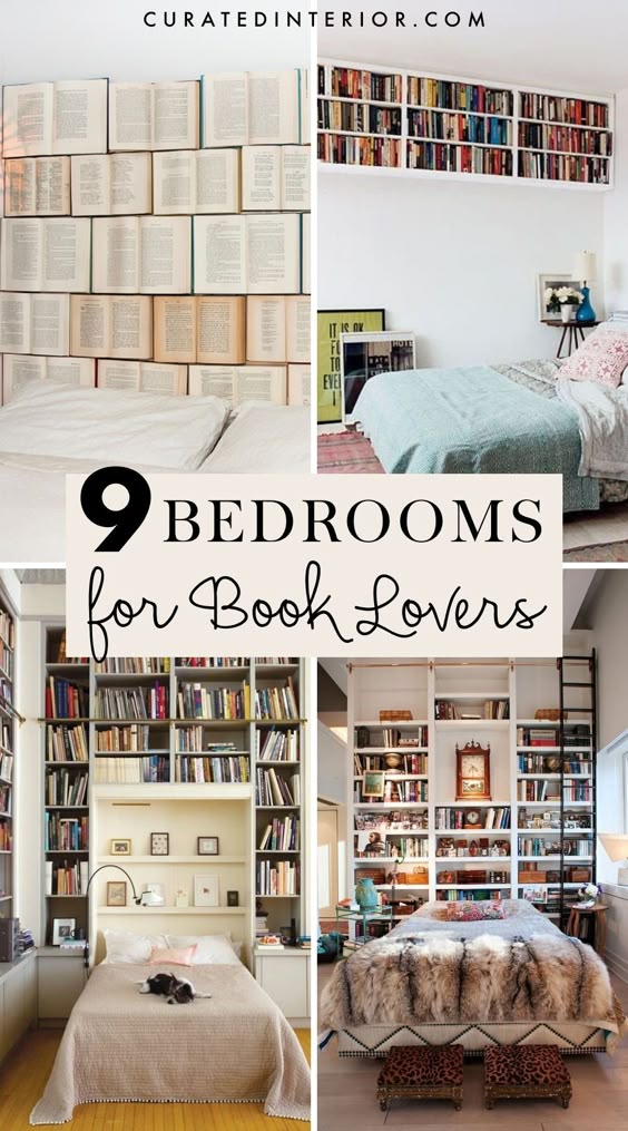 9 Bedrooms with Endless Bookshelves for Book Lovers