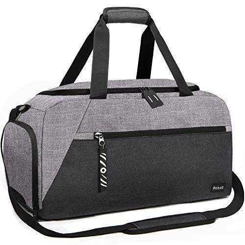 ROTOT Gym Duffel Bag Weekend Travel Bag with a Water-resistant Insulated Pocket Gym Bag with Waterproof Shoe Pouch ROTOT Gym Duffel Bag Weekend Travel Bag with a Water-resistant Insulated Pocket Gym Bag with Waterproof Shoe Pouch