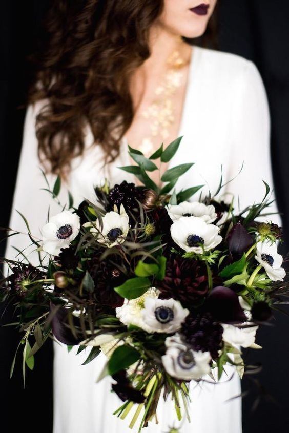 Navy Black Emerald Wedding Inspiration Black White And Green