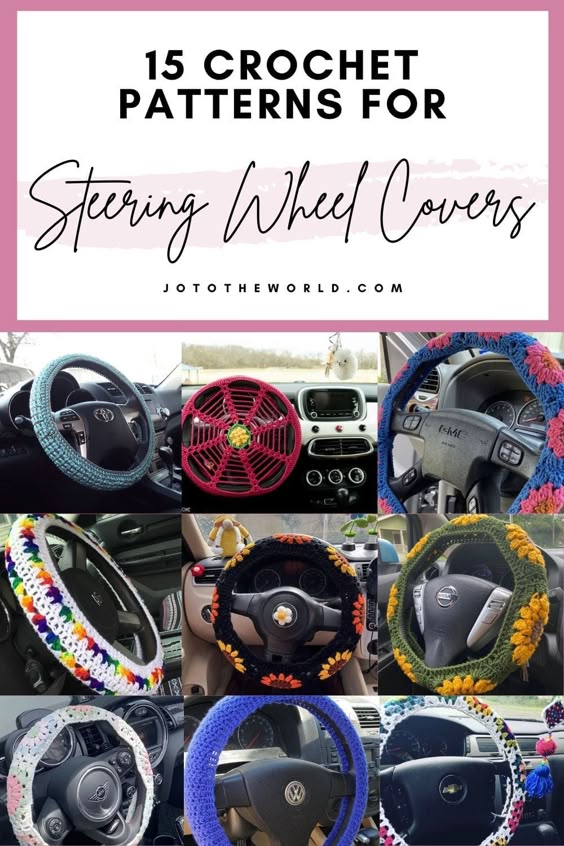 15 Amazing Crochet Steering Wheel Cover Patterns | Jo to the World Creations